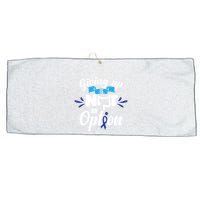 Giving Up Is Not An Option Crc Colon Cancer Awareness Gift Large Microfiber Waffle Golf Towel