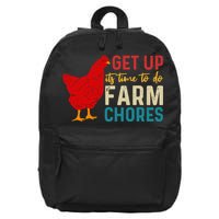 Get Up Its Time To Do Farm Chores 16 in Basic Backpack