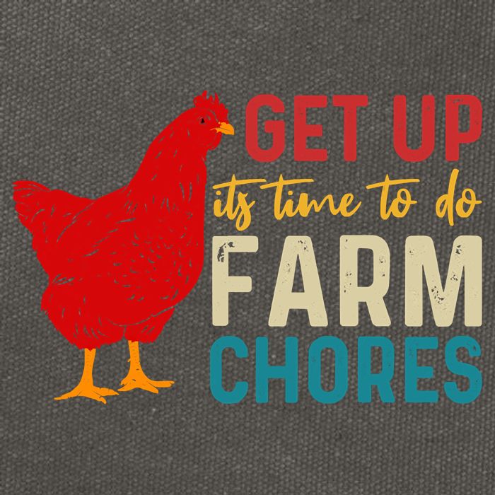 Get Up Its Time To Do Farm Chores Cotton Canvas Backpack