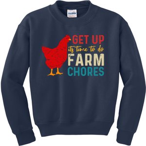 Get Up Its Time To Do Farm Chores Kids Sweatshirt