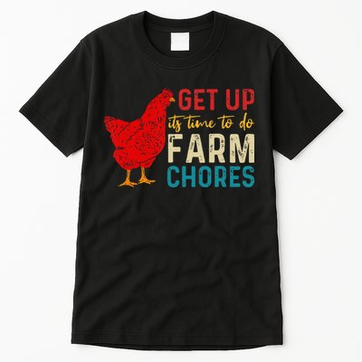 get up it's time to do farm chores Tall T-Shirt