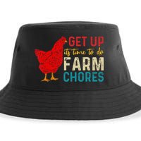 get up it's time to do farm chores Sustainable Bucket Hat