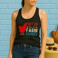 get up it's time to do farm chores Womens Tank Top