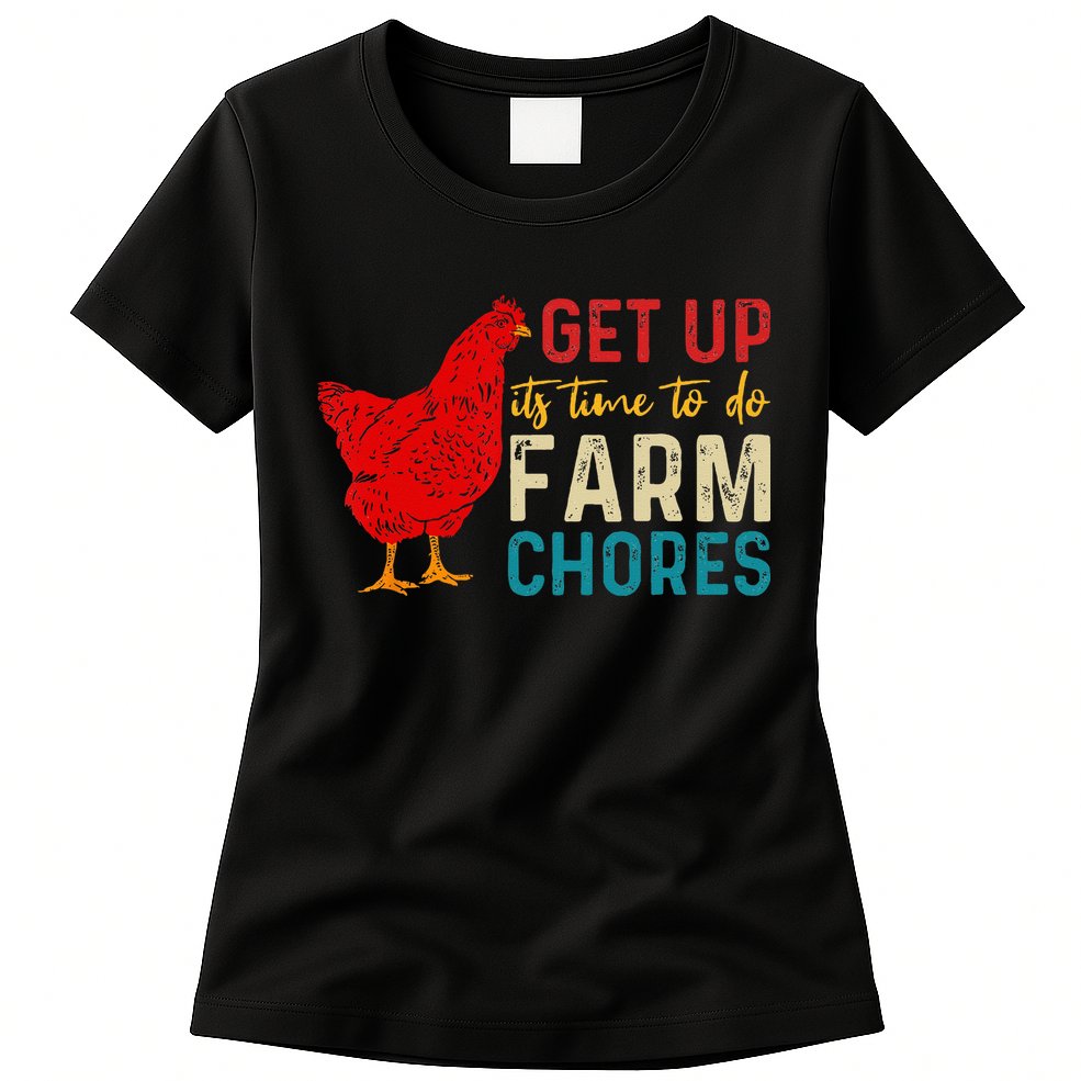 get up it's time to do farm chores Womens T-Shirt