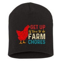 get up it's time to do farm chores Short Acrylic Beanie