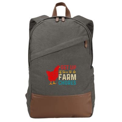 get up it's time to do farm chores Cotton Canvas Backpack