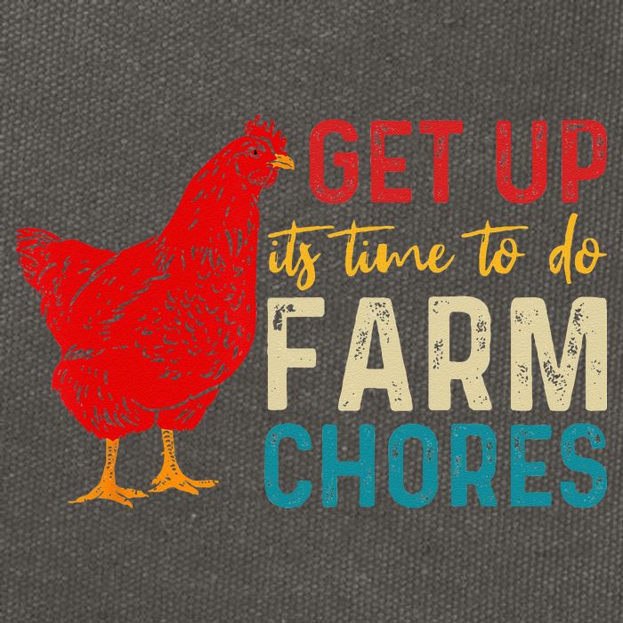 get up it's time to do farm chores Cotton Canvas Backpack