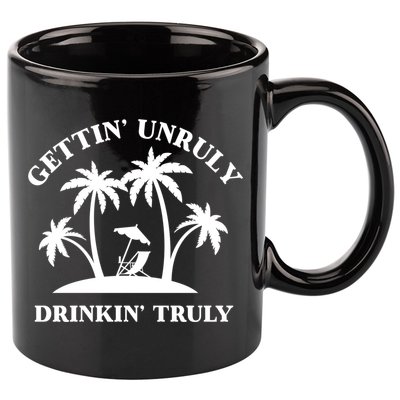 Gettin' Unruly In' Hard Seltzer Summer Beach Alcohol Gift 11oz C Handle Ceramic Mug