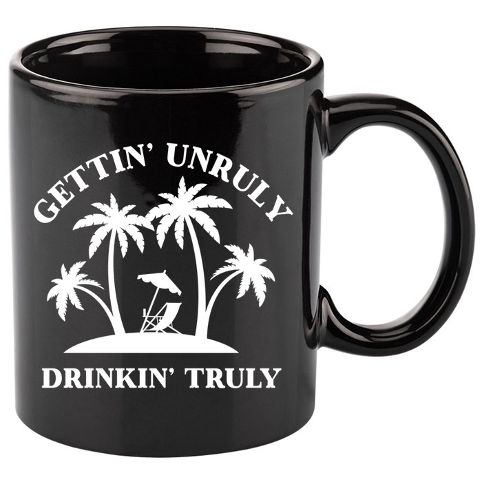 Gettin' Unruly In' Hard Seltzer Summer Beach Alcohol Gift 11oz C Handle Ceramic Mug