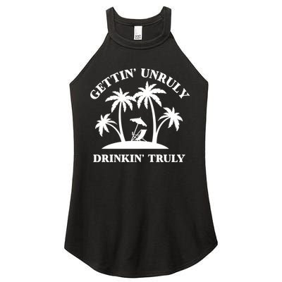Gettin' Unruly In' Hard Seltzer Summer Beach Alcohol Gift Women's Perfect Tri Rocker Tank