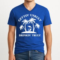Gettin' Unruly In' Hard Seltzer Summer Beach Alcohol Gift V-Neck T-Shirt