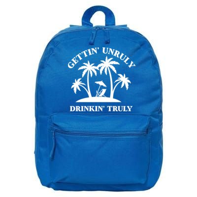 Gettin' Unruly In' Hard Seltzer Summer Beach Alcohol Gift 16 in Basic Backpack