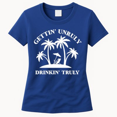Gettin' Unruly In' Hard Seltzer Summer Beach Alcohol Gift Womens T-Shirt
