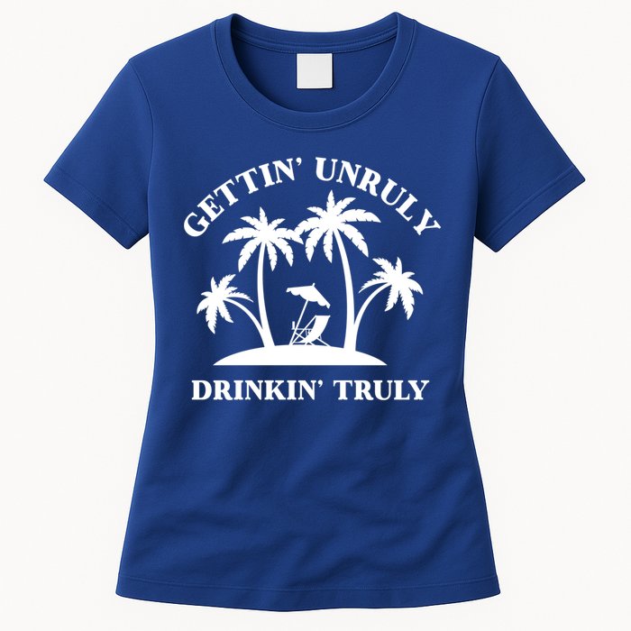 Gettin' Unruly In' Hard Seltzer Summer Beach Alcohol Gift Womens T-Shirt