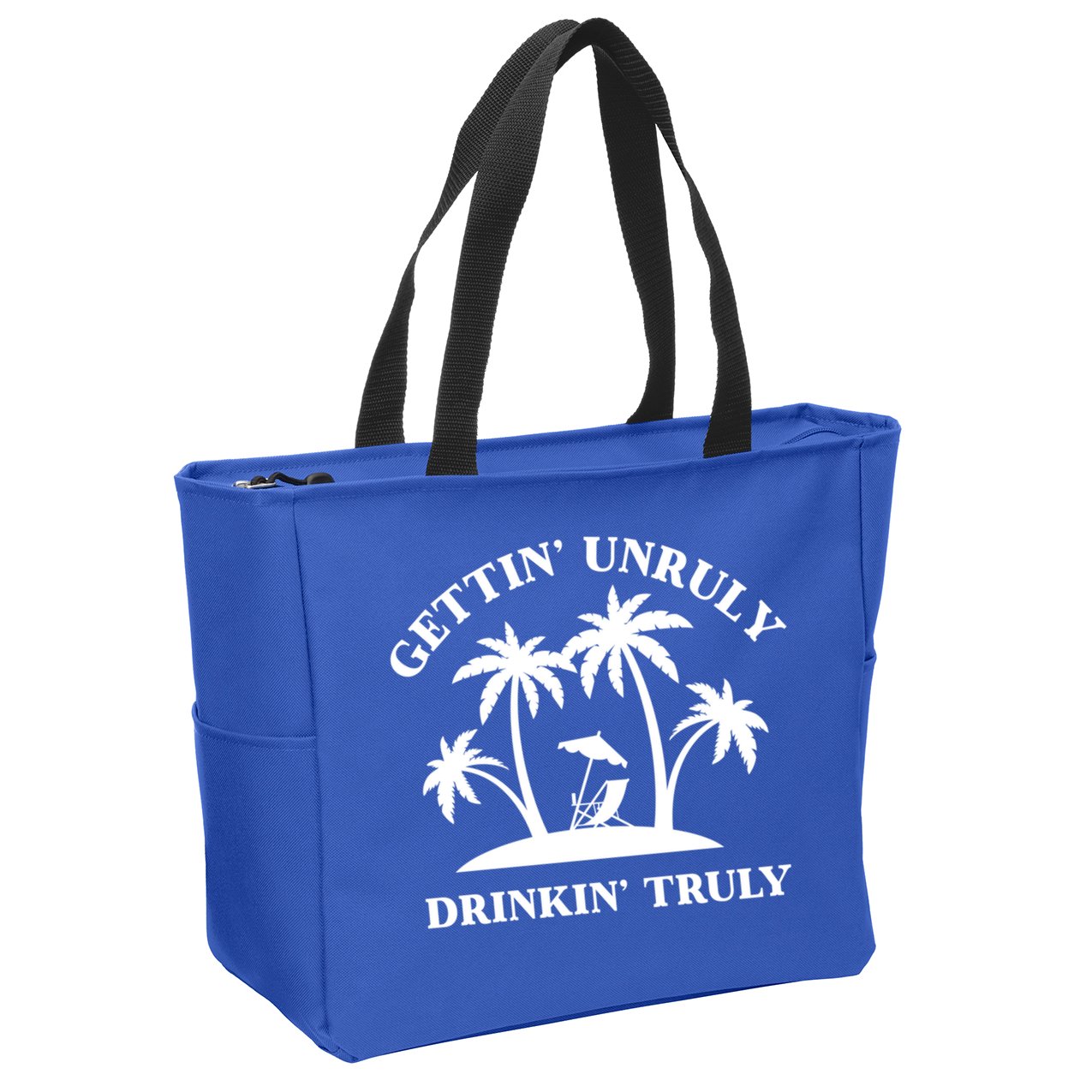 Gettin' Unruly In' Hard Seltzer Summer Beach Alcohol Gift Zip Tote Bag