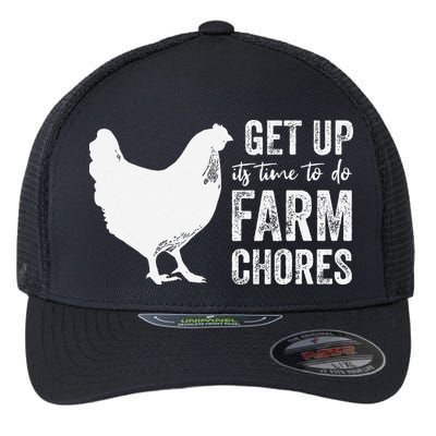 get up its time to do farm chores Flexfit Unipanel Trucker Cap
