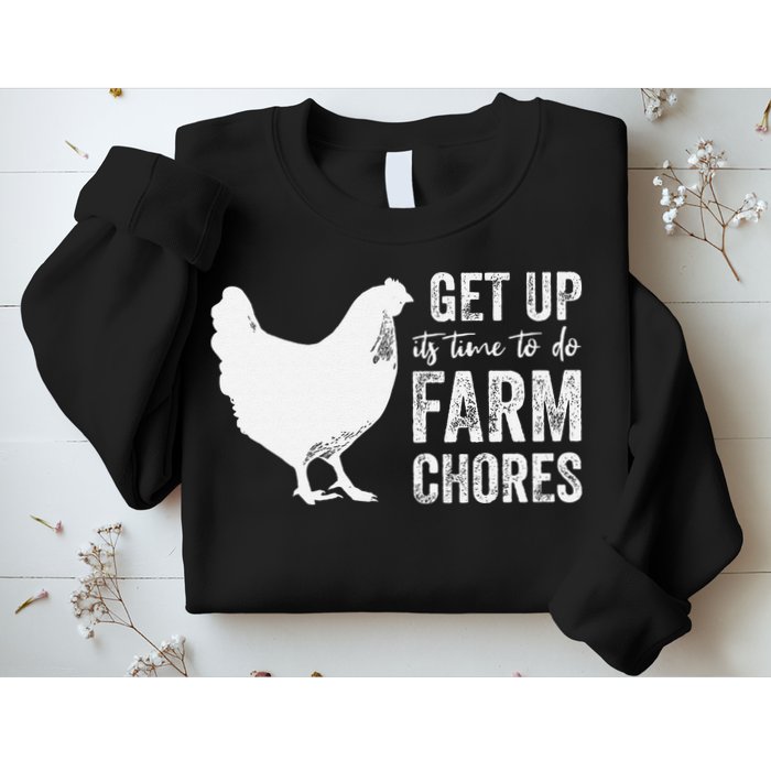 get up its time to do farm chores Sweatshirt
