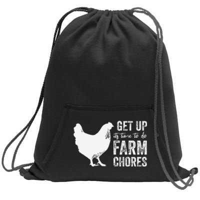 get up its time to do farm chores Sweatshirt Cinch Pack Bag