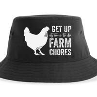 get up its time to do farm chores Sustainable Bucket Hat