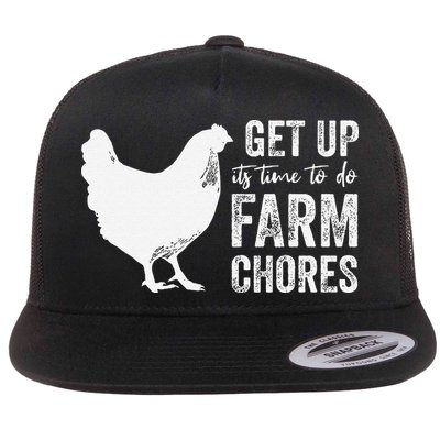 get up its time to do farm chores Flatbill Hat