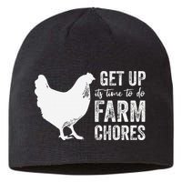 get up its time to do farm chores Sustainable Beanie