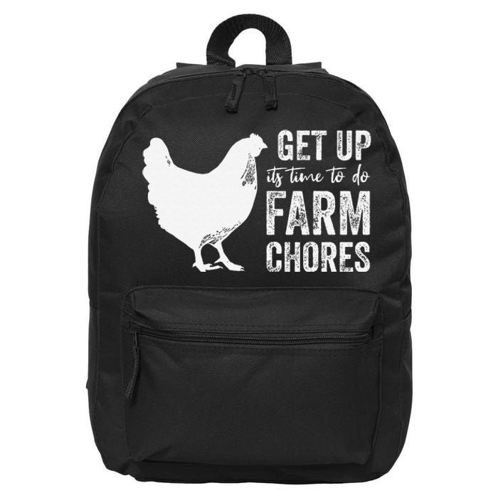 get up its time to do farm chores 16 in Basic Backpack