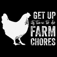 get up its time to do farm chores 16 in Basic Backpack