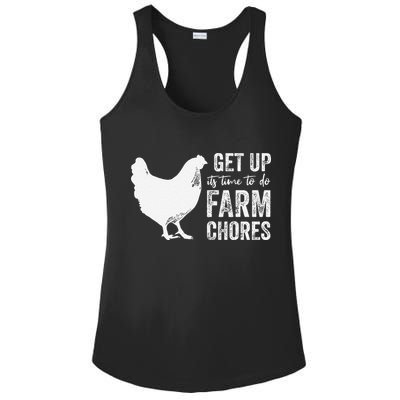 get up its time to do farm chores Ladies PosiCharge Competitor Racerback Tank