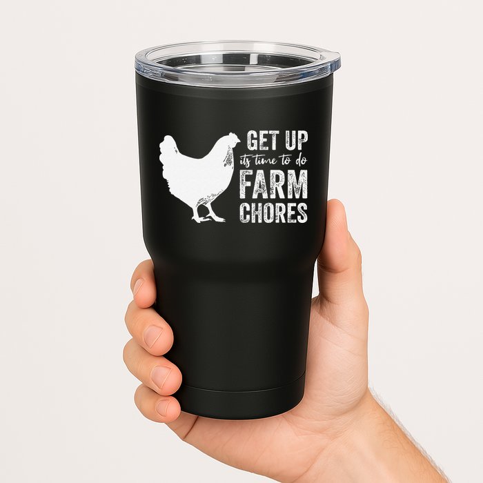 get up its time to do farm chores Tumbler