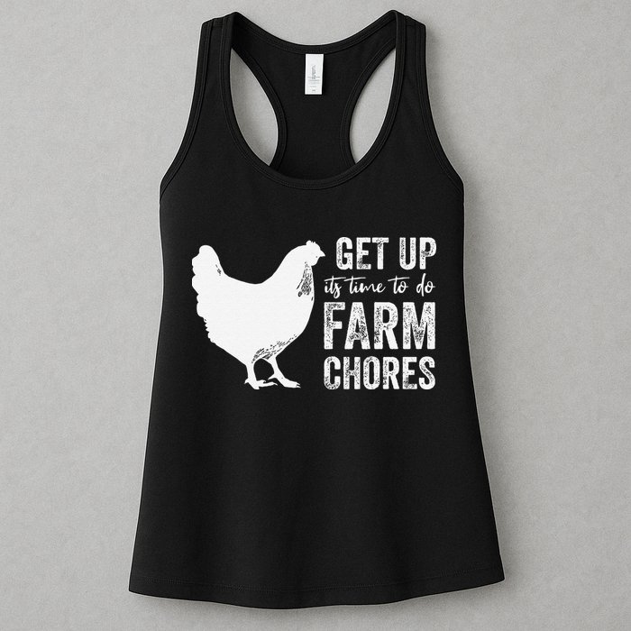 get up its time to do farm chores Womens Tank Top