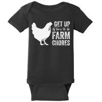 get up its time to do farm chores Baby Bodysuit