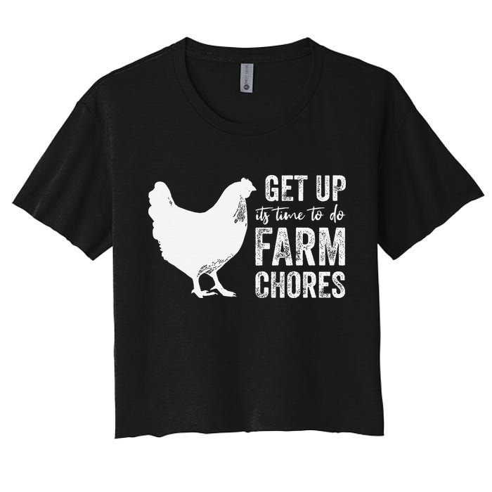 get up its time to do farm chores Crop Top