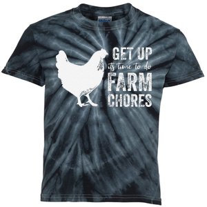 get up its time to do farm chores Kids Tie-Dye T-Shirt