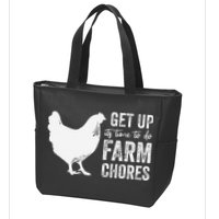 get up its time to do farm chores Zip Tote Bag