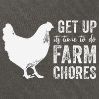 get up its time to do farm chores Cotton Canvas Backpack