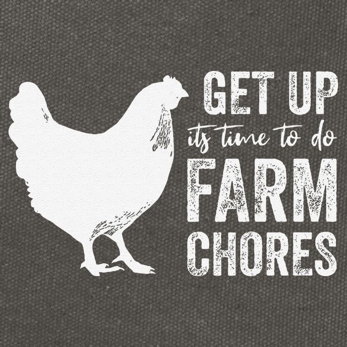 get up its time to do farm chores Cotton Canvas Backpack