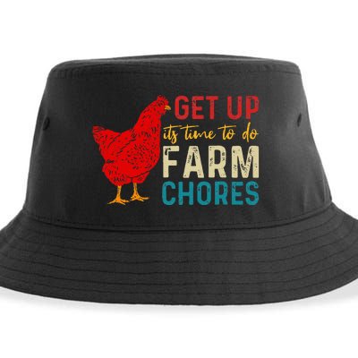 Get Up ItS Time To Do Farm Chores Sustainable Bucket Hat