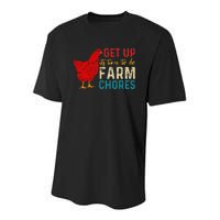 Get Up ItS Time To Do Farm Chores Youth Performance Sprint T-Shirt