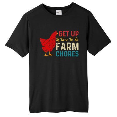 Get Up Its Time To Do Farm Chores Tall Fusion ChromaSoft Performance T-Shirt