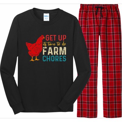 Get Up Its Time To Do Farm Chores Long Sleeve Pajama Set