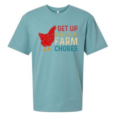 Get Up Its Time To Do Farm Chores Sueded Cloud Jersey T-Shirt