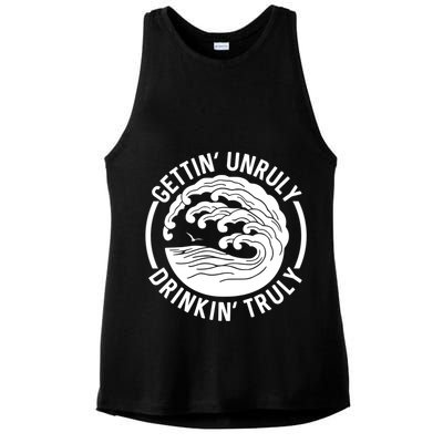 Gettin' Unruly In' Hard Seltzer Summer Beach Alcohol Gift Ladies PosiCharge Tri-Blend Wicking Tank