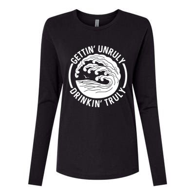 Gettin' Unruly In' Hard Seltzer Summer Beach Alcohol Gift Womens Cotton Relaxed Long Sleeve T-Shirt