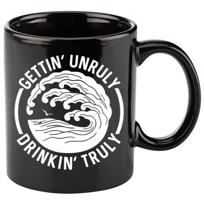 Gettin' Unruly In' Hard Seltzer Summer Beach Alcohol Gift 11oz C Handle Ceramic Mug
