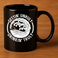 Gettin' Unruly In' Hard Seltzer Summer Beach Alcohol Gift 11oz C Handle Ceramic Mug
