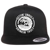 Gettin' Unruly In' Hard Seltzer Summer Beach Alcohol Gift Flat Bill Trucker Hat
