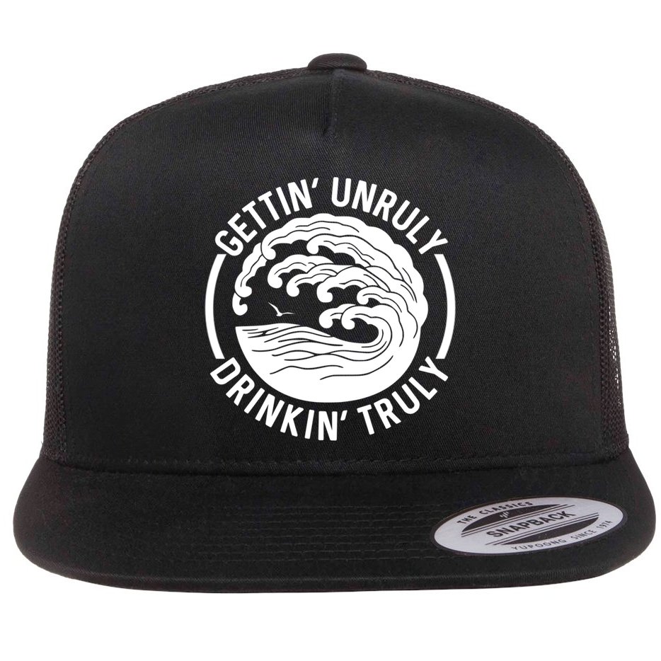 Gettin' Unruly In' Hard Seltzer Summer Beach Alcohol Gift Flat Bill Trucker Hat