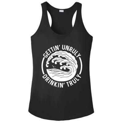 Gettin' Unruly In' Hard Seltzer Summer Beach Alcohol Gift Ladies PosiCharge Competitor Racerback Tank