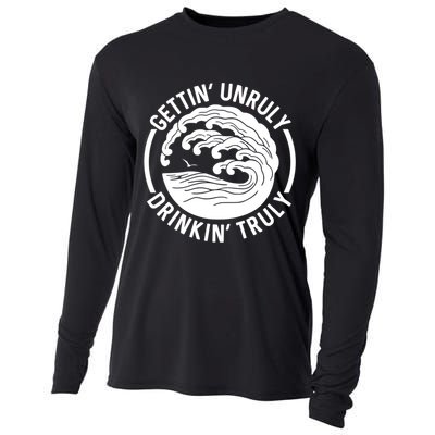 Gettin' Unruly In' Hard Seltzer Summer Beach Alcohol Gift Cooling Performance Long Sleeve Crew