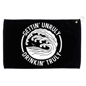 Gettin' Unruly In' Hard Seltzer Summer Beach Alcohol Gift Grommeted Golf Towel